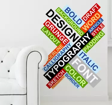 Sticker décoratif concepts typographie - TenStickers