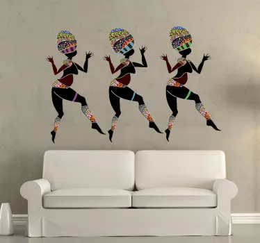 Sticker décoratif danseuses et imprimés - TenStickers