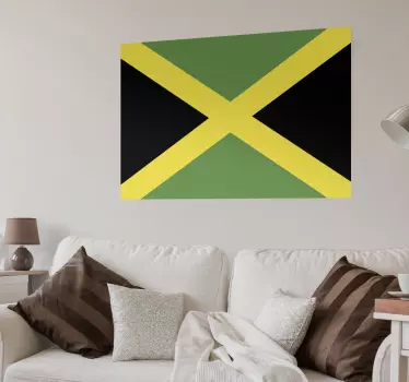Sticker décoratif drapeau de la Jamaïque - TenStickers