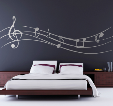 Sticker décoratif partition musicale - TenStickers