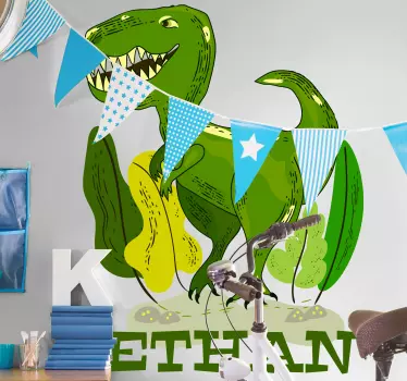 Sticker design de dinosaure personnalisable - TenStickers