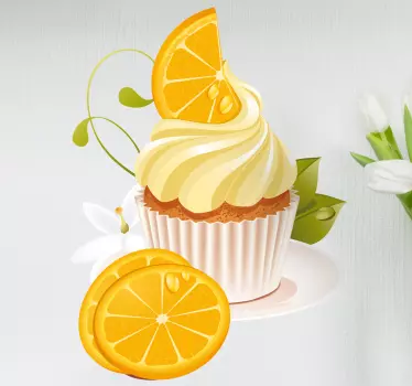 Sticker cuisine dessert à l'orange - TenStickers