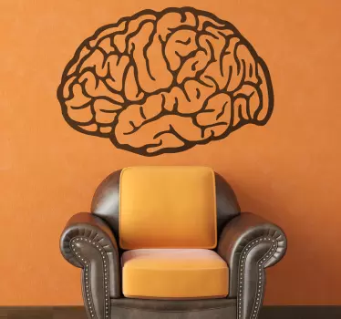 Sticker dessin cerveau - TenStickers