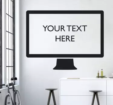 Sticker écran d'ordinateur texte personnalisé - TenStickers