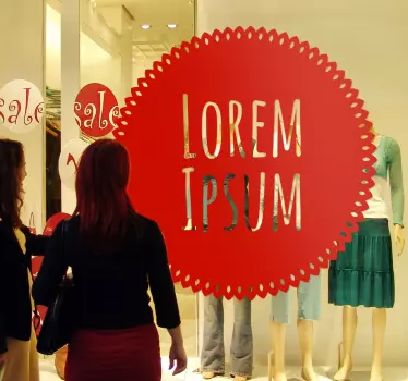Autocollant vitrine écriteau personnalisé - TenStickers