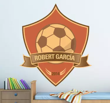 Sticker foot écusson football personnalisable - TenStickers