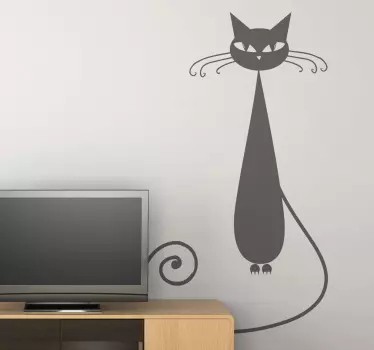 Sticker enfant chat tranquille - TenStickers