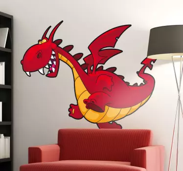 Sticker enfant dragon cartoon - TenStickers