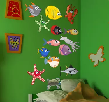 Sticker enfant fonds marins - TenStickers