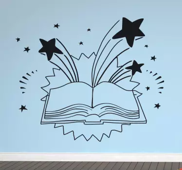 Sticker enfant livre imagination - TenStickers