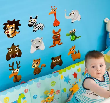 Sticker enfant petits animaux - TenStickers