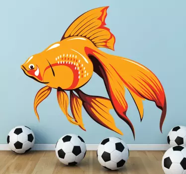 Sticker enfant poisson doré - TenStickers