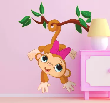 Sticker enfant singe branche - TenStickers