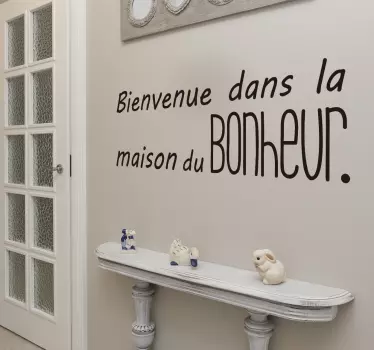 Sticker mural salon maison du bonheur - TenStickers