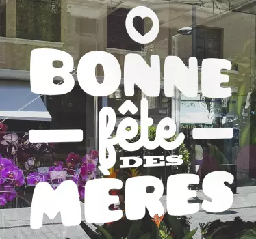 sticker entreprise bonne fête des mères - TenStickers