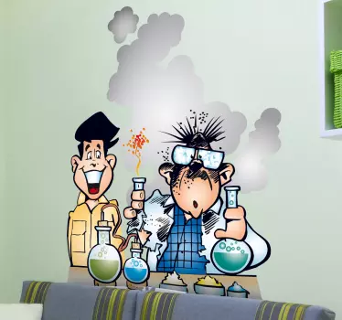 Sticker étudiant explosion chimie - TenStickers