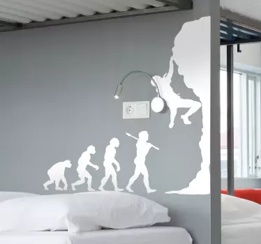 Autocollant Mural évolution escalade - TenStickers