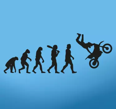 Sticker évolution humaine moto - TenStickers