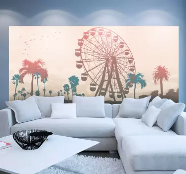 Sticker fête foraine Californie - TenStickers