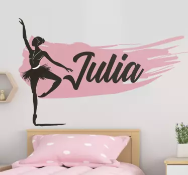 Sticker fille danse ballet avec nom danse - TenStickers