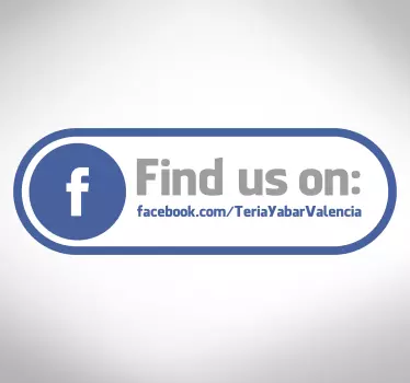Sticker find us Facebook - TenStickers