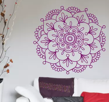 Sticker fleur de lotus hindou - TenStickers