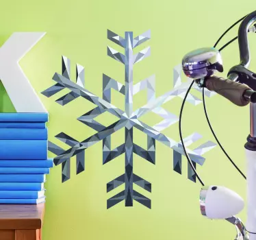 Sticker flocon de neige argent - TenStickers