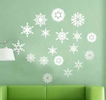 Sticker mural flocons de neige - TenStickers