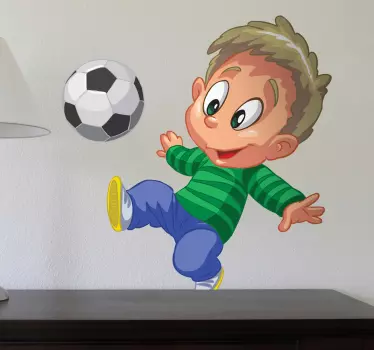 Sticker foot enfant dribble - TenStickers