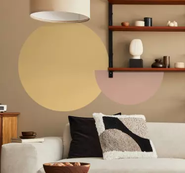 Sticker Mural formes circulaires abstraites - TenStickers