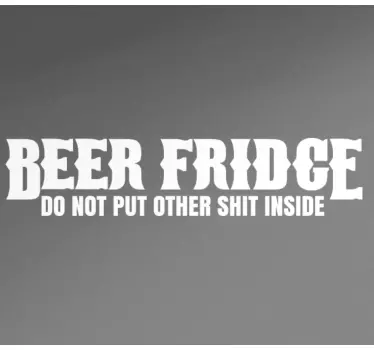 Sticker frigo attention bière - TenStickers