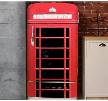 Sticker frigo cabine téléphonique britannique - TenStickers