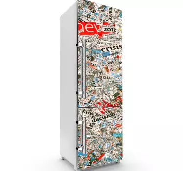 Sticker frigo collage d'actualités - TenStickers
