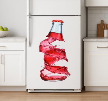 Sticker frigo décoration de cuisine en bouteille - TenStickers