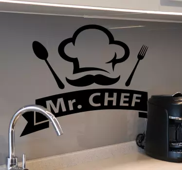 Sticker frigo emblème de chapeau de chef - TenStickers