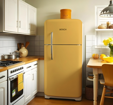 Sticker frigo entièrement jaune - TenStickers