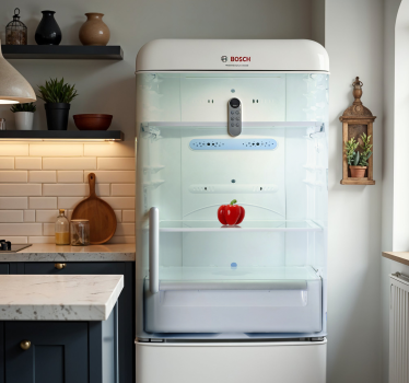 Sticker frigo étagères vides - TenStickers