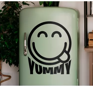 Sticker frigo expression de la nourriture joyeuse - TenStickers