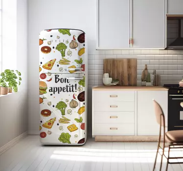 Sticker frigo illustration nourriture - TenStickers