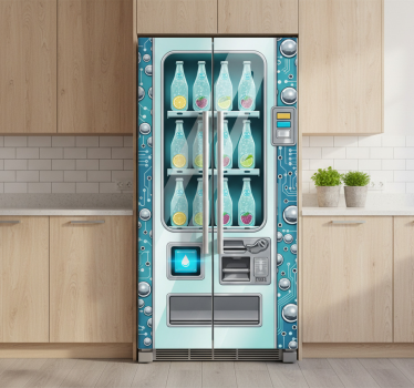 Sticker frigo machine à eau pétillante - TenStickers