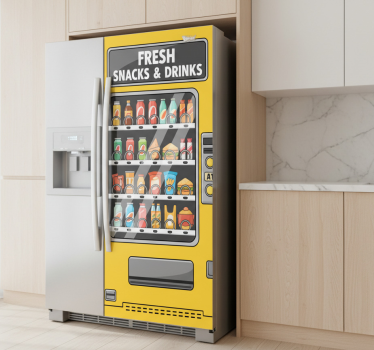 Sticker frigo machine à vendre jaune - TenStickers