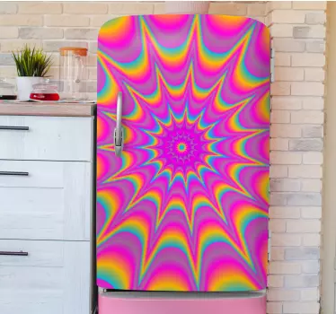 Sticker frigo motif en spirale coloré - TenStickers