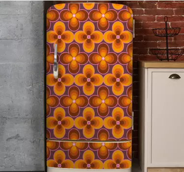 Sticker frigo surface texturée florale - TenStickers