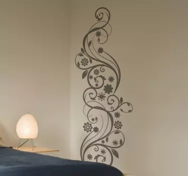 Sticker mural salon design floral - TenStickers