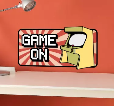 Sticker vintage Game On jeu rétro - TenStickers