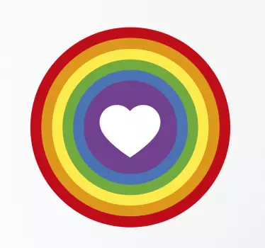 Sticker gay avec coeur - TenStickers