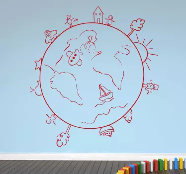 Sticker globe voyages - TenStickers