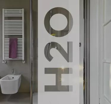 Sticker paroi de douche H2O - TenStickers
