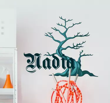 Sticker Mural arbre enchanté avec prénom - TenStickers