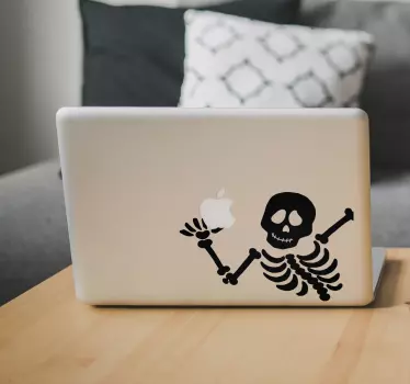 Sticker Ordinateur Portable Squellette MacBook - TenStickers